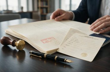 Apostille certificate and notarized document for international use