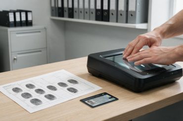 FD-258 fingerprint card and Live Scan fingerprinting for an FBI background check