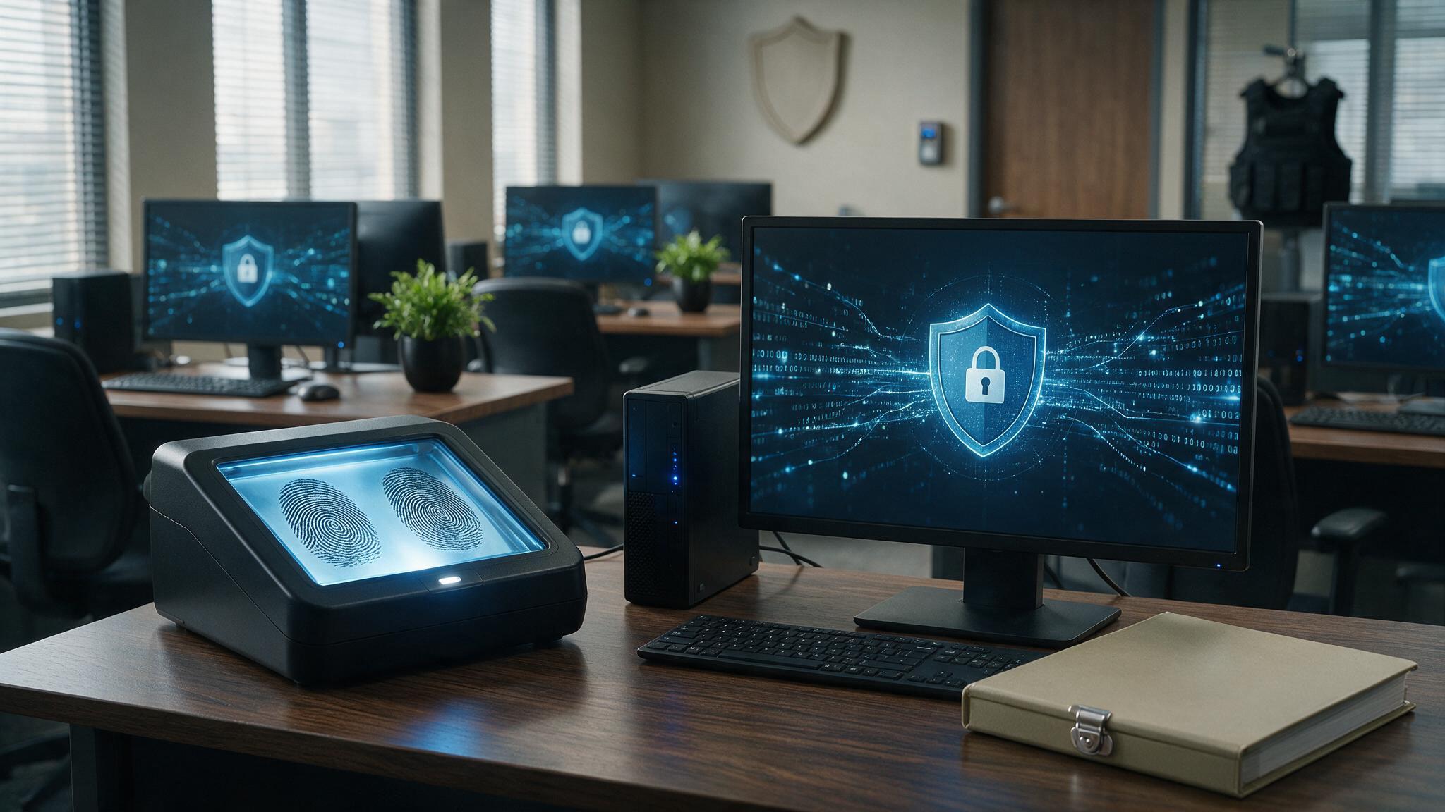 Secure fingerprint processing for an FBI background check
